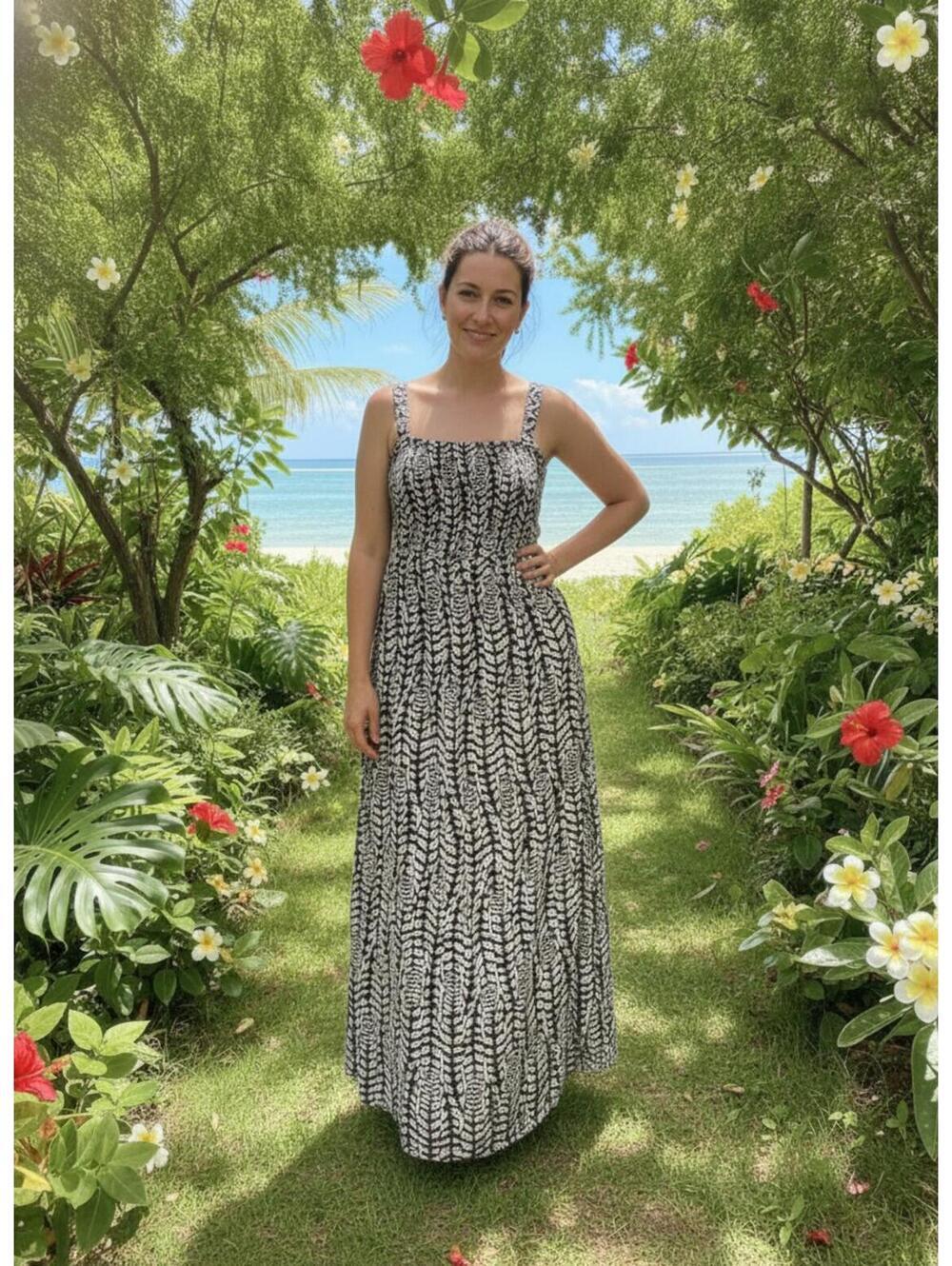 Label Be abstract Vine print Maxi Dress  Size 18
